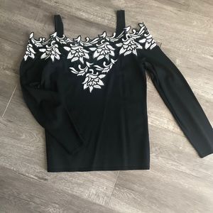 INC black and white sweater